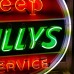 New Steel "Jeep Willy's Service" Porcelain Neon Sign - 48" Diameter